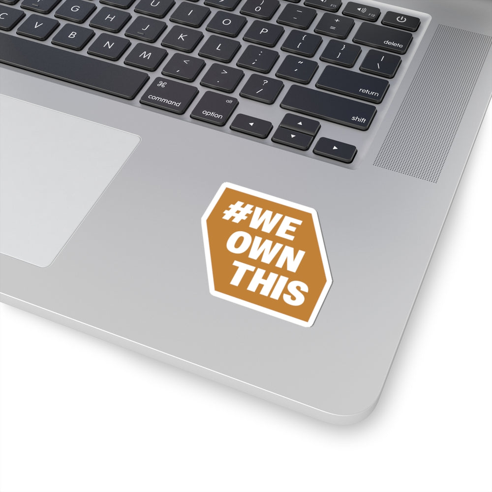 #WE OWN THIS Sticker — Bold Hashtag Vinyl Kiss-Cut Sticker for Laptops, Water Bottles & Activism